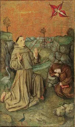Saint Francis tar emot Stigmata, sent 1400-tal