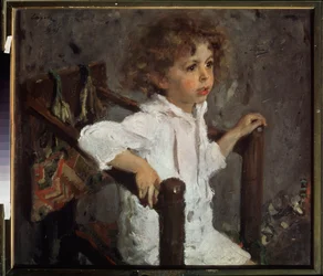 Porträtt av Mika Morosov. Målning av Valentin Alexandrovich Serov (1865-1911), olja på duk