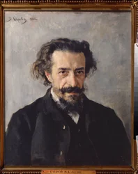 Porträtt av kompositören Pavel Ivanovich Blaramberg (1841-1908). Målning av Valentin Alexandrovich Serov (1865-1911), olja på duk