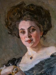 Porträtt av Evdokia Sergeevna Morozova (detalj)