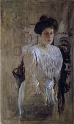 Porträtt av Margarita Kirillovna Morozova, född Mamontova 1873-1958, 1910