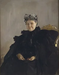 Porträtt av Maria Fyodorovna Morozova, född Simonova 1830-1911, 1897