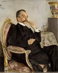 Porträtt av prins Vladimir Mikhaylovich Golitsyn 1847-1932, 1906.