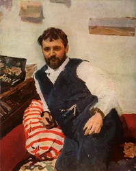 Porträtt av målaren Constantin Alexandreyevich Korovin, 1891, 1965.