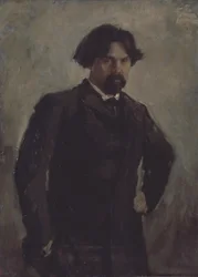 Porträtt av konstnären Vasily Surikov 1848-1916