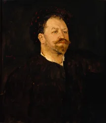 Porträtt av operasångaren Francesco Tamagno 1850-1905, 1891-1892