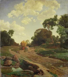 Landskap med hövagn, c.1858