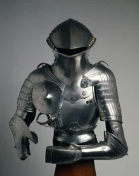 Komposit Stechzeug, rustning för "German Joust", c.1480-1540 (stål, järn, mässing och läder)