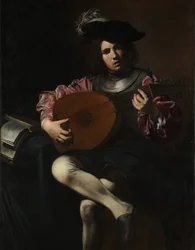 Lutspelare, ca 1625-26 (olja på duk)