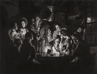 Ett experiment på en fågel i luften efter Joseph Wright från Derby, 1769.