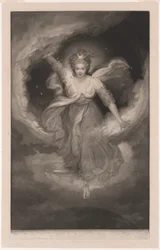 Georgiana hertiginna av Devonshire, porträtt som Cynthia ur Spenders "The Faerie Queen