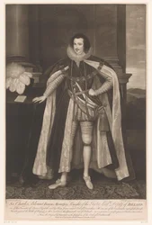 Porträtt av Charles Blount Sir Charles Blount Baron Mountjoy, Knight of the Parter, Lord Deputy of Ireland (titel på objekt)