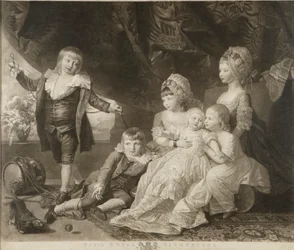 Prinsessan Augusta, Prinsessan Elizabeth, Prins Ernest, Prins Augustus, Prins Adolphus och Prinsessan Mary