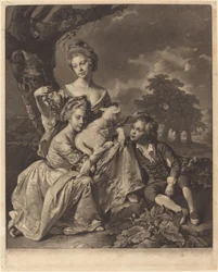 Familjen Wright The Bradshaw Children, 1769.
