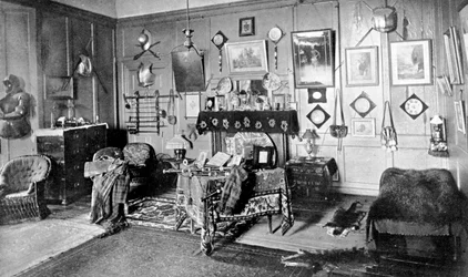 Ett rum i Stirling Castle, Skottland, 1924-1926.