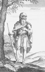 En brittisk druid från Stonehenge av William Stukeley, 1723