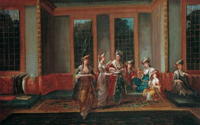 Kvinnor som dricker kaffe, 1720-talet