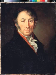Porträtt av författaren och historikern N M Karamzin (Porträtt av författaren och historikern N M Karamzin) - Målning av Vasili Andreyevich Tropinin (Vassili Tropinin) (1776-1857), olja på duk