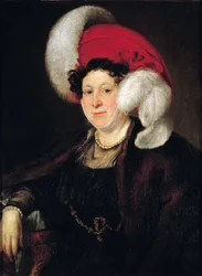 Porträtt av grevinnan Natalia Alexandrovna Zubova 1775-1844, född Suvorova, 1834