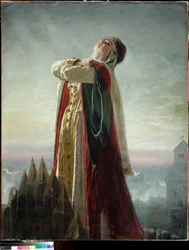 ""La lamente de Jaroslavna"" (Yaroslavnas klagan) Illustration för operan ""Prins Igor"" av Alexander Borodin Målning av Vasili Perov (1834-1882)
