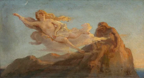 Cloudlet och Cliff. Illustration till dikten Klippan av M. Lermontov, 1900-talet