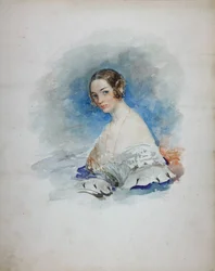 Porträtt av prinsessan Maria Ivanovna Kochubey, född Baryatinskaya 1818-1843, 1846