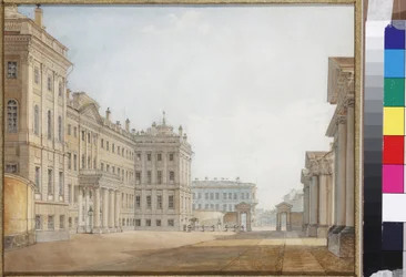 Utsikt över Anichkovpalatset i St Petersburg