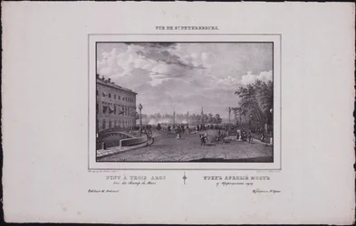 Utsikt över Sankt Petersburg. Trefaldighetsbron, 1833