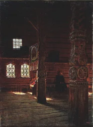 Interiör av Peter och Paul-kyrkan i Puchug, 1894