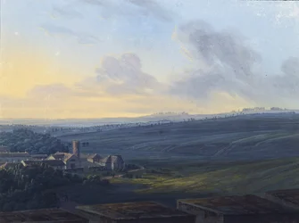 Utsikt över Tsarskoye Selo från Vita tornet, efter 1826