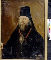 Porträtt av Ambrosius, ärkebiskop av Vyatka Slobodskoy (1752-1809). Målning av Vasily Kornilovich Lytkin (aktiv mellan 1793 och 1802), olja på duk