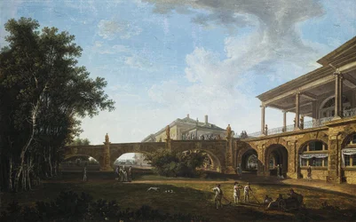 Ramp från Cameron Gallery i parken i Tsarskoye Selo, 1794