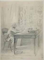 Porträtt av författaren Faddei Bulgarin 1789-1859, 1840-talet