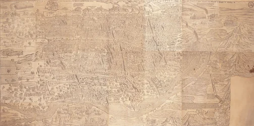 Karta över Kairo, ett fågelperspektiv, 1549