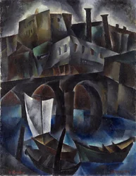 Vy över Tiflis (eller Tbilisi, Georgia) - Vy över Tiflis Målning av Vera Rockline (Rokhlina) (1896-1934) Olja på duk 1919-1920 Dim 97,5x75,5 cm Privat samling