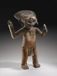 "Laughing Boy" Effigy, 600-900 AD (keramik med spår av färg)
