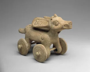 Hjulhjort, 300-900 AD (lergods)