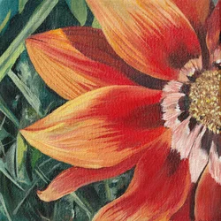 Ljus orange blomma