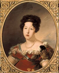 Dona Maria Isabel de Braganza. Porträtt av Maria Isabella av Portugal (eller Maria Isabella av Bragança)