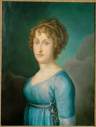 Maria Antonia av Sicilien, hustru till storhertig Leopold II (målning på duk)