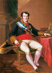 Porträtt av Fernand VII av Spanien (1784-1833) (olja på duk)