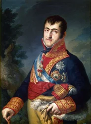 Porträtt av kung Ferdinand VII av Spanien, 1814-1815