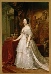 Drottning Isabel II (målning på duk)