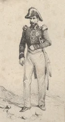 En soldat, mitten av 1800-talet.