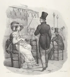 Kille. IV: Hon tittar på mig! Gud vilken lycka! Hon lägger märke till mig! Vilken lycka!, 1824.