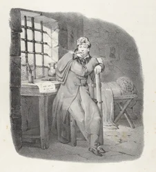Kille. XIII: St. Pelagia! härlig vistelse! Sainte-Pélagie fängelse, en charmig vistelse!, 1824..