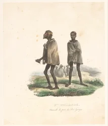 Kläder för invånarna i King George Sound (västra Australien) Nlle. Hollande. Naturels du port du Roi Georges (titel på objekt) Voyage of Discovery of the Astrolabe (serietitel) Voyage de découvertes de l