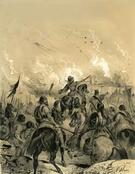 Gallerna intog Rom efter slaget vid Allia år 390. Gravyr av Victor Adam (1801-1866) i boken "France in the Middle Ages" utgiven av bröderna Ardant i mitten av 1800-talet.