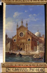 Utsikt över Venedig. Kyrkan Santi Giovanni e Paolo (San Zanipolo).