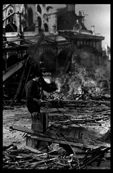 Rivningen av centralmarknaden i Paris i augusti 1971